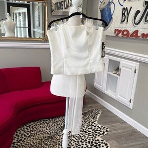 Ursula of Switzerland Ivory Strapless Top